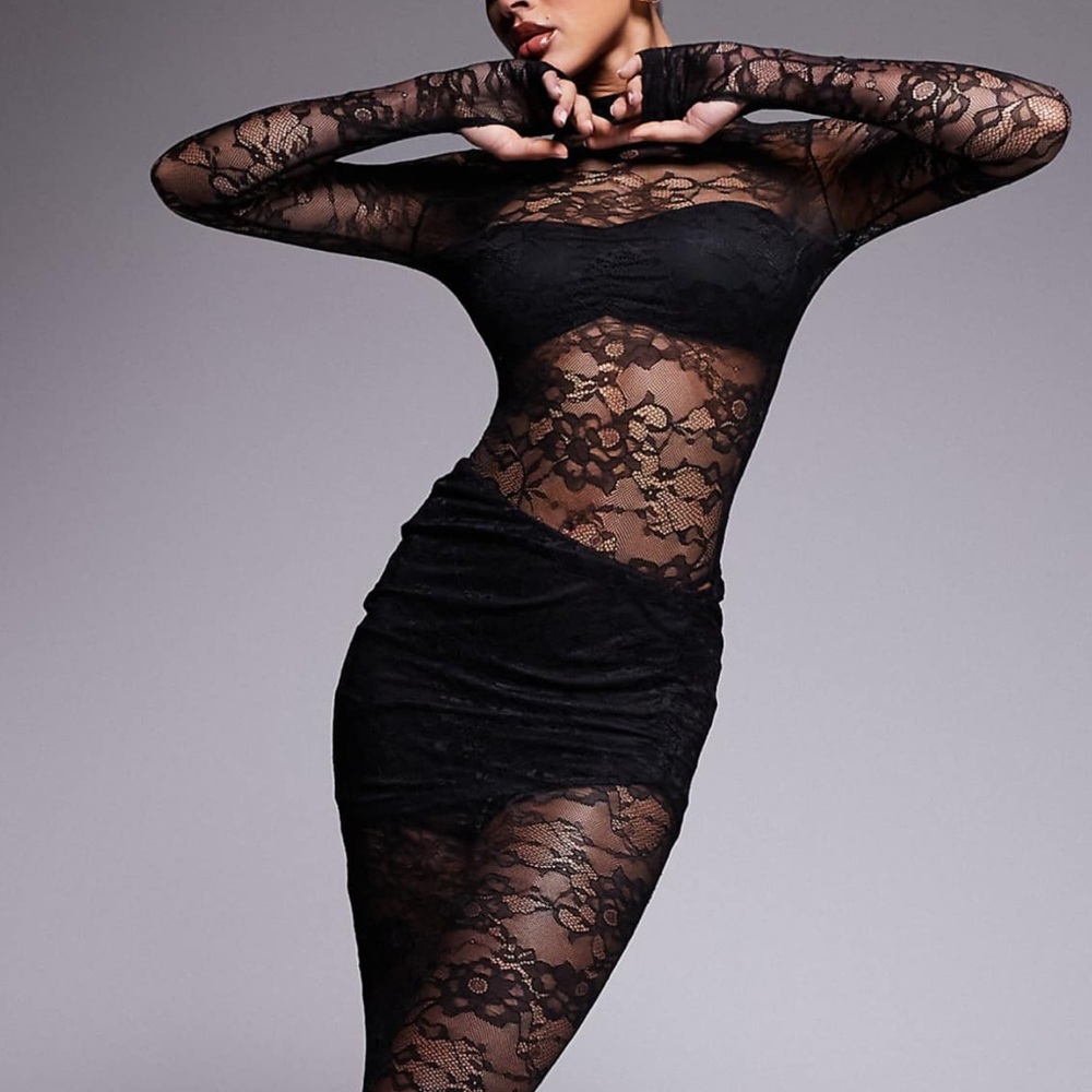 ASOS Black Lace Dress